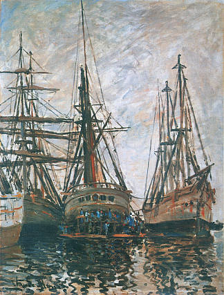 拉派克上的船 Boats on Rapair (1873)，克劳德·莫奈