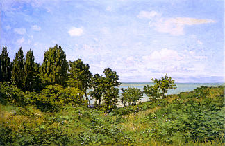 海边 By the Sea (1864)，克劳德·莫奈