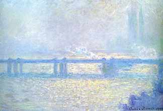 查令十字桥，阴天 Charing Cross Bridge, Overcast Weather (1900)，克劳德·莫奈