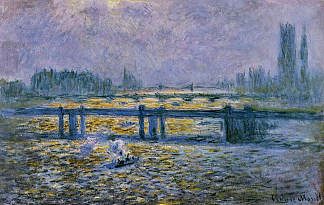 查令十字桥，泰晤士河倒影 Charing Cross Bridge, Reflections on the Thames (1899 – 1901)，克劳德·莫奈