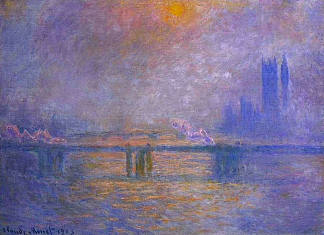 泰晤士河查令十字桥 Charing Cross Bridge, The Thames 02 (1903)，克劳德·莫奈