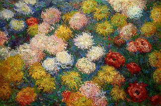 菊花 Chrysanthemums (1897)，克劳德·莫奈