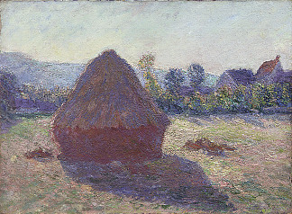 夕阳下的草堆 A Haystack in the Evening Sun (1891; Giverny,France                     )，克劳德·莫奈