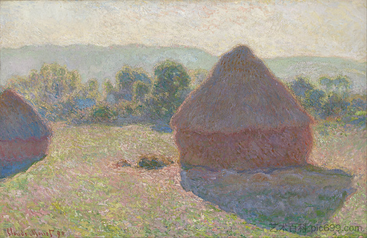 Haystacks, midday Haystacks, midday (1890; Giverny,France  )，克劳德·莫奈