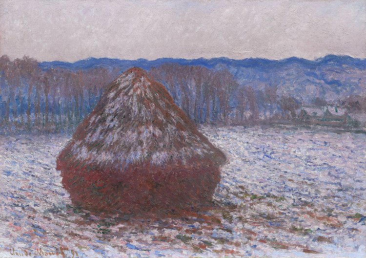 麦垛 Stack of Wheat (1890 - 1891; Giverny,France  )，克劳德·莫奈