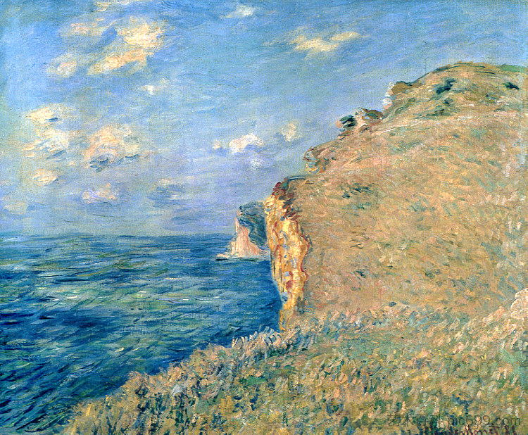 费坎普的悬崖 Cliff at Fecamp (1881),克劳德·莫奈