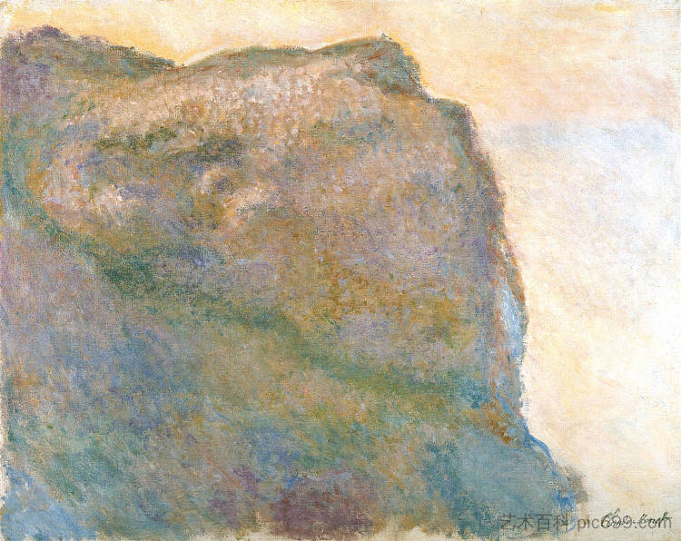 小艾利的悬崖 Cliff at Petit Ailly (1896),克劳德·莫奈