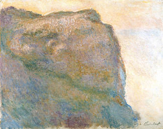 小艾利的悬崖 Cliff at Petit Ailly (1896)，克劳德·莫奈