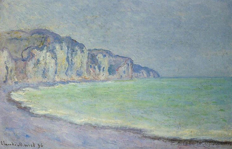 在Pourville 2号的Cliff Cliff at Pourville 2 (1896)，克劳德·莫奈