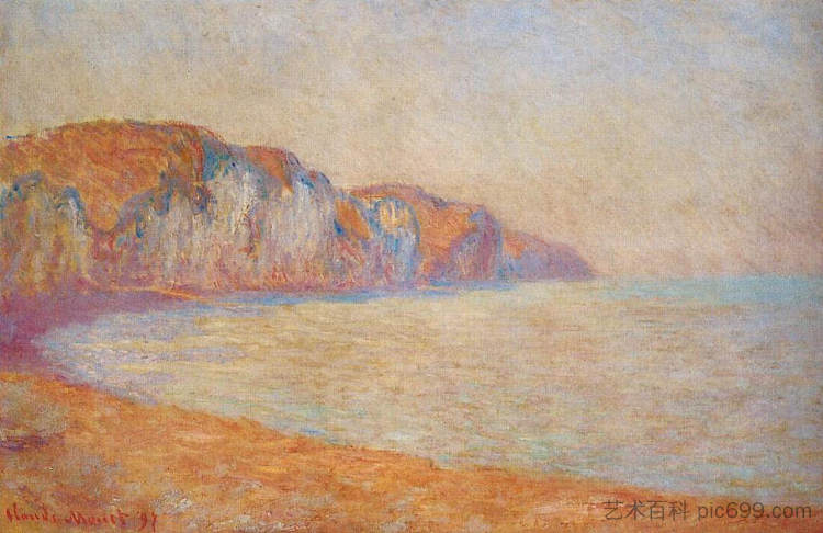 Cliff at Pourville in the Morning Cliff at Pourville in the Morning (1897)，克劳德·莫奈