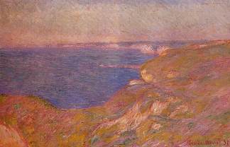 迪耶普附近的悬崖 Cliff near Dieppe (1897)，克劳德·莫奈