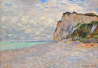 迪耶普附近的悬崖 Cliffs near Dieppe (1882)，克劳德·莫奈