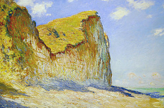 普维尔附近的悬崖 Cliffs near Pourville (1882)，克劳德·莫奈