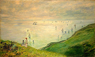 普维尔的悬崖步道 Cliffs Walk at Pourville (1882)，克劳德·莫奈