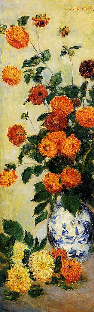 大丽花 Dahlias (1883)，克劳德·莫奈