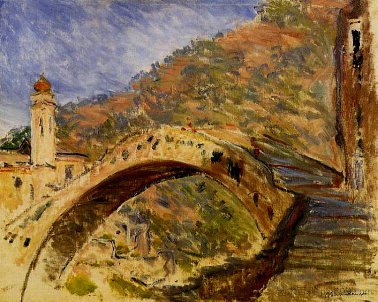 多尔切阿夸，桥 Dolceacqua, Bridge (1884)，克劳德·莫奈