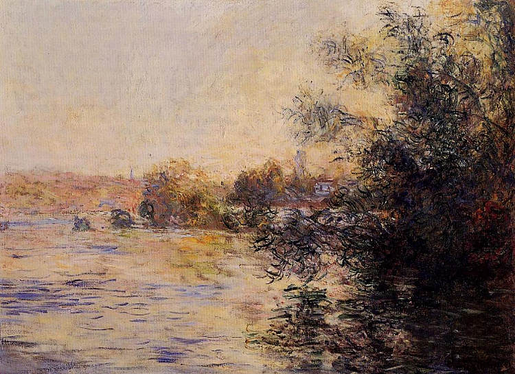 塞纳河的晚间效应 Evening Effect of the Seine (1881)，克劳德·莫奈