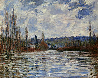 塞纳河在维特伊的洪水 Flood of the Seine at Vetheuil (1881)，克劳德·莫奈