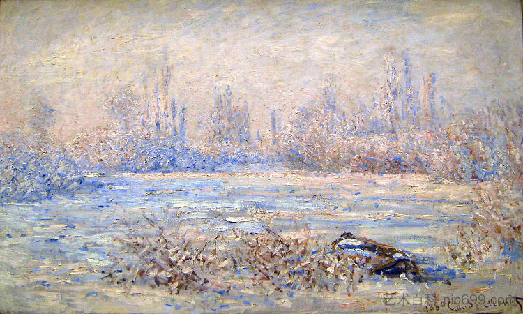 韦特伊附近的弗罗斯特 Frost near Vetheuil (1880),克劳德·莫奈