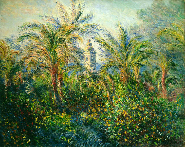 博尔迪盖拉的花园，早晨的印象 Garden in Bordighera, Impression of Morning (1884)，克劳德·莫奈