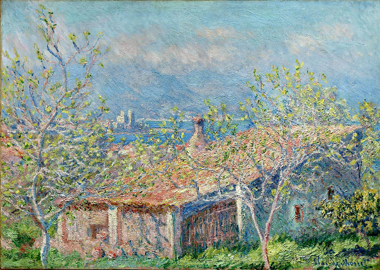 昂蒂布的园丁之家 Gardener's House at Antibes (1888)，克劳德·莫奈