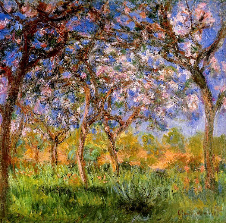 春天的吉维尼 Giverny in Springtime (1899 - 1900)，克劳德·莫奈