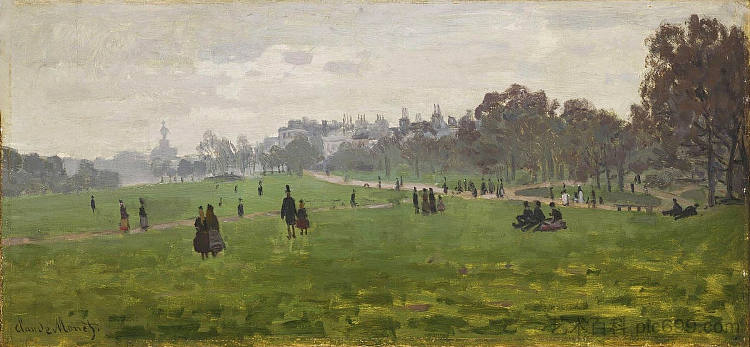 伦敦绿色公园 Green Park in London (1871)，克劳德·莫奈