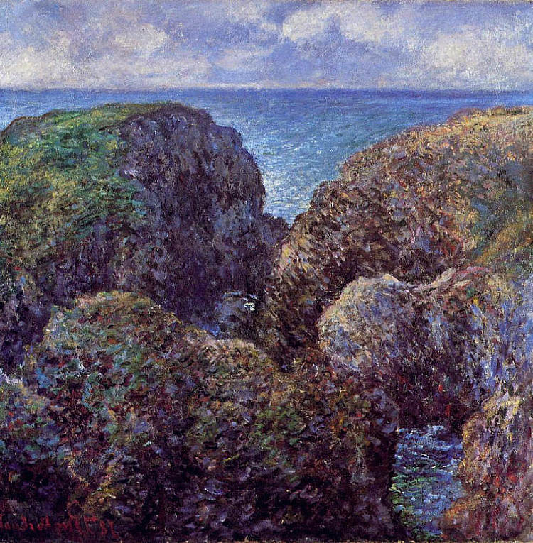 Port-Goulphar的岩石群 Group of Rocks at Port-Goulphar (1886)，克劳德·莫奈