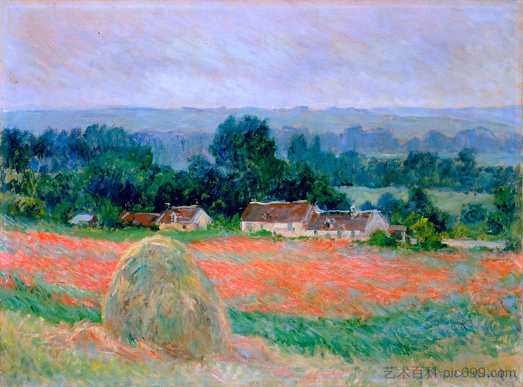 Giverny的干草堆 Haystack at Giverny (1886)，克劳德·莫奈