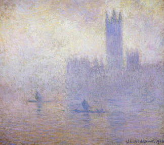 国会大厦，雾效应 Houses of Parliament, Fog Effect (1900 – 1901)，克劳德·莫奈