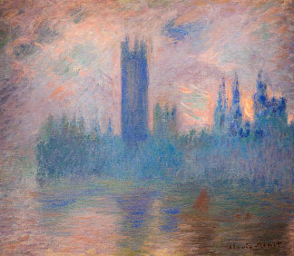 威斯敏斯特议会大厦 Houses of Parliament, Westminster (1900 – 1901)，克劳德·莫奈