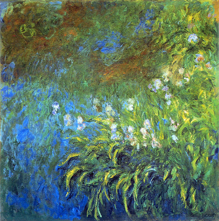 海玫瑰塘的虹膜 Iris at the Sea-Rose Pond (1914 - 1917),克劳德·莫奈