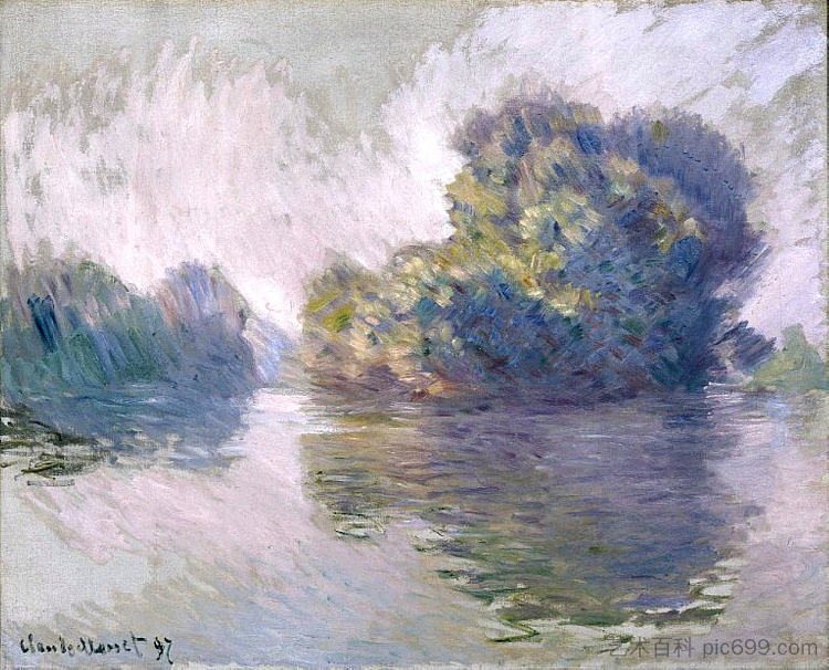 维尔兹港的岛屿 Islands at Port-Villez (1897),克劳德·莫奈