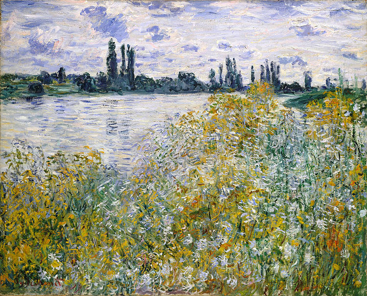 西尼河畔的花岛,靠近韦特伊尔 Isle of Flowers on Siene near Vetheuil (1880),克劳德·莫奈
