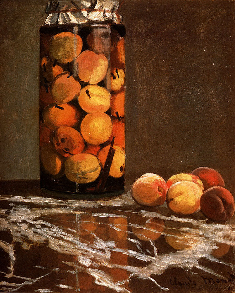 一罐桃子 Jar Of Peaches (1866)，克劳德·莫奈