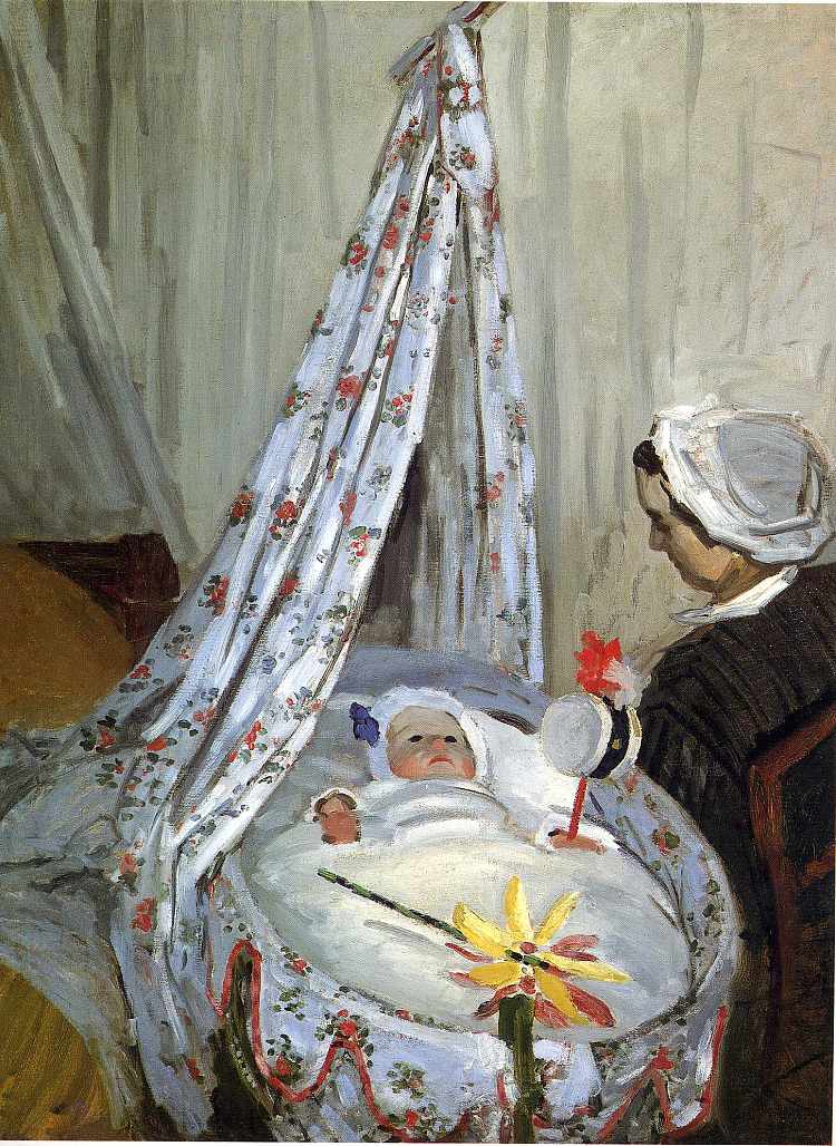 让·莫奈在克拉德尔 Jean Monet in the Craddle (1867)，克劳德·莫奈