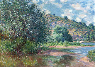 维勒兹港的风景 Landscape at Port-Villez (1885)，克劳德·莫奈