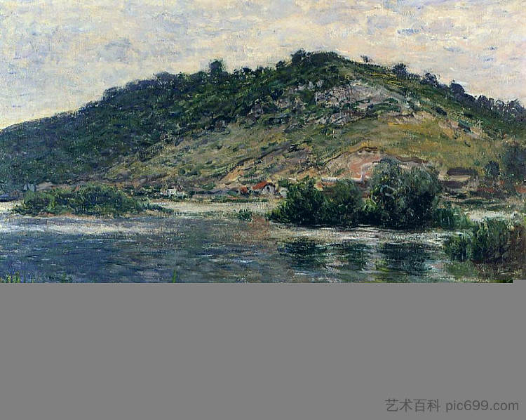 维勒兹港景观 Landscape at Port-Villez (1883)，克劳德·莫奈