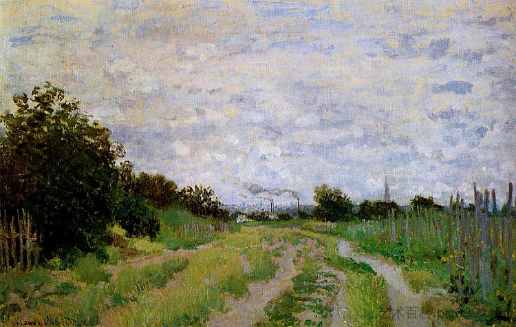 阿让特伊葡萄园中的小巷 Lane in the Vineyards at Argenteuil (1872),克劳德·莫奈