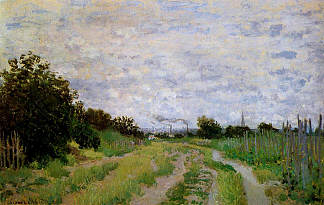 阿让特伊葡萄园中的小巷 Lane in the Vineyards at Argenteuil (1872)，克劳德·莫奈