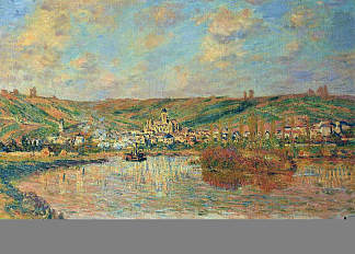 傍晚在韦特伊 Late Afternoon in Vetheuil (1880)，克劳德·莫奈