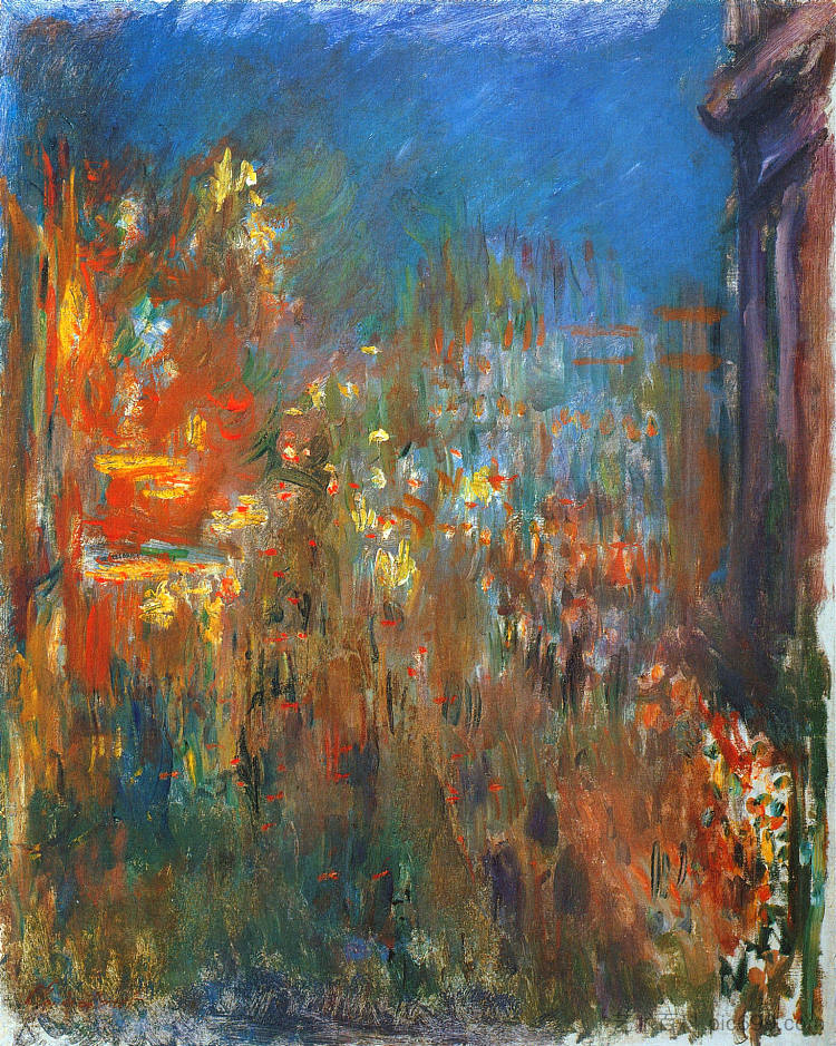 夜晚的莱斯特广场 Leicester Square at Night (1901)，克劳德·莫奈