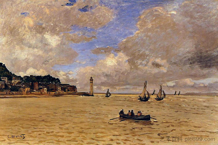 临终关怀的灯塔 Lighthouse at the Hospice (1864),克劳德·莫奈