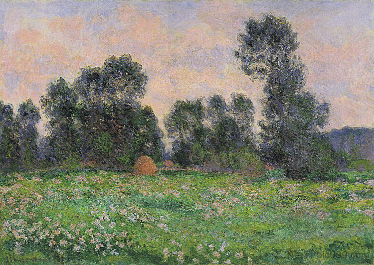 吉维尼的草地 Meadow in Giverny (1890),克劳德·莫奈