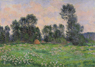 吉维尼的草地 Meadow in Giverny (1890)，克劳德·莫奈