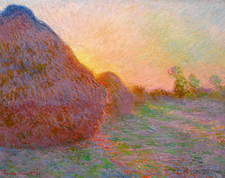 草堆 Haystacks (1890; Giverny,France  )，克劳德·莫奈