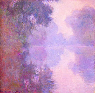 塞纳河上朦胧的早晨 Misty Morning on the Seine (1897)，克劳德·莫奈