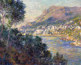 从罗克布吕讷看蒙特卡洛 Monte Carlo Seen from Roquebrune (1884)，克劳德·莫奈