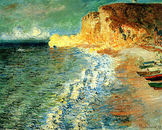 埃特雷塔的早晨 Morning at Etretat (1883)，克劳德·莫奈