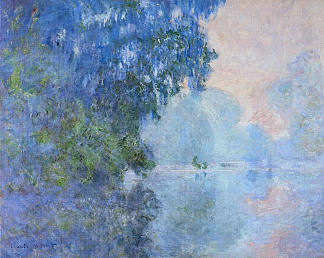 塞纳河上的早晨 Morning on the Seine 02 (1896)，克劳德·莫奈